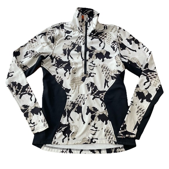 Kerrits Protek Fleece Half Zip Neck Performance Equestrian Top Womens Small - Picture 1 of 8